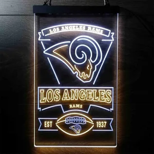 Los Angeles Rams EST 1937 Neon-Like LED Sign