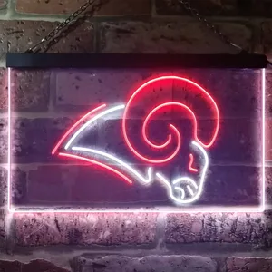 Los Angeles Rams Logo Neon-Like LED Sign - Legacy Edition