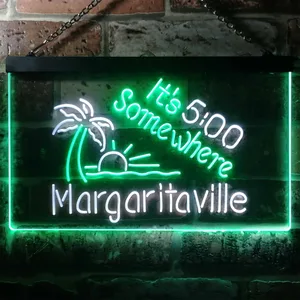 Margaritaville It's 5 Somewhere Neon-Like LED Sign