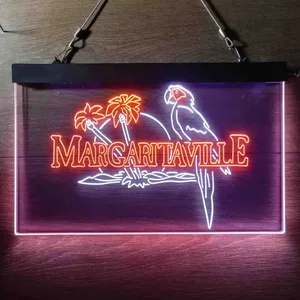 Margaritaville Palm Parrot Neon-Like LED Sign