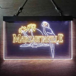 Margaritaville Palm Parrot Neon-Like LED Sign