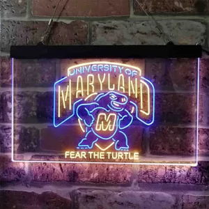 Maryland Terrapins Fear The Turtle Neon-Like LED Sign