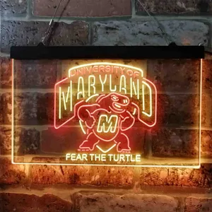 Maryland Terrapins Fear The Turtle Neon-Like LED Sign