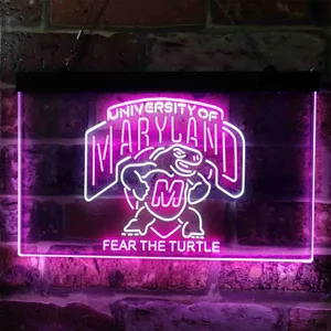 Maryland Terrapins Fear The Turtle Neon-Like LED Sign
