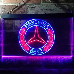 Mercedes Benz Old Logo Neon-Like LED Sign