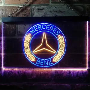 Mercedes Benz Old Logo Neon-Like LED Sign