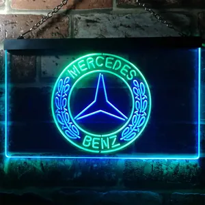 Mercedes Benz Old Logo Neon-Like LED Sign