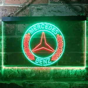Mercedes Benz Old Logo Neon-Like LED Sign