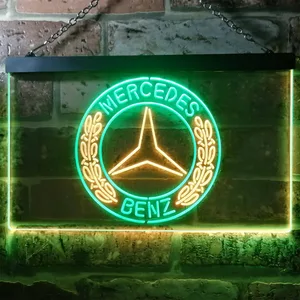 Mercedes Benz Old Logo Neon-Like LED Sign