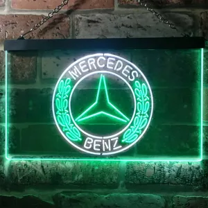 Mercedes Benz Old Logo Neon-Like LED Sign