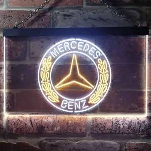 Mercedes Benz Old Logo Neon-Like LED Sign