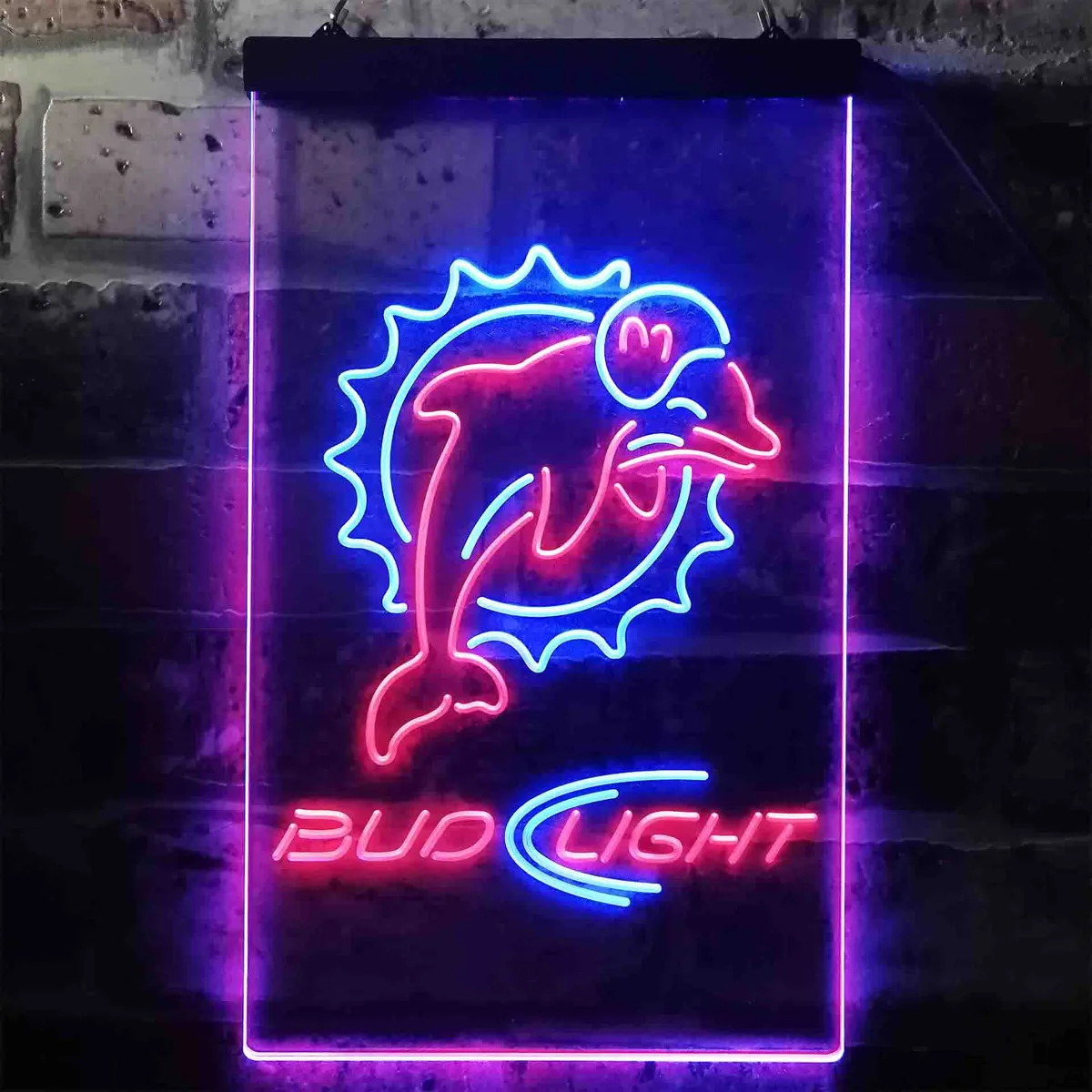 Miami Dolphins Bud Light Neon-Like LED Sign