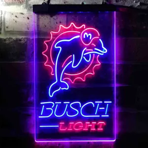 Miami Dolphins Busch Light Neon-Like LED Sign