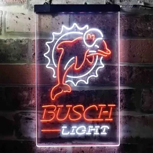 Miami Dolphins Busch Light Neon-Like LED Sign