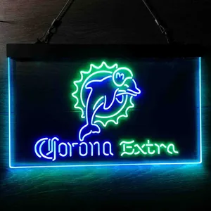 Miami Dolphins Corona Extra Neon-Like LED Sign