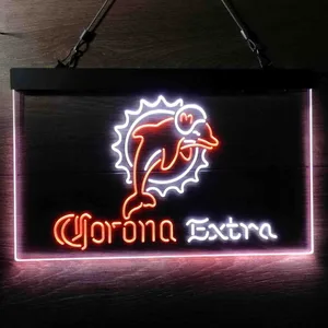 Miami Dolphins Corona Extra Neon-Like LED Sign