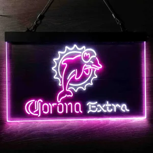 Miami Dolphins Corona Extra Neon-Like LED Sign