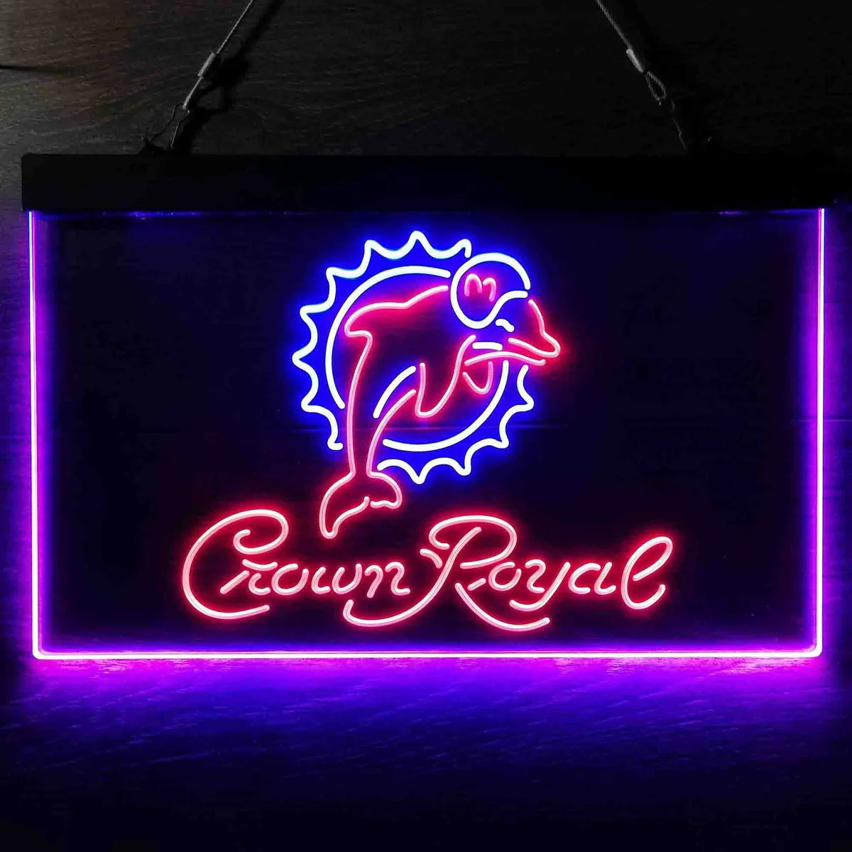 Miami Dolphins Crown Royal Neon-Like LED Sign