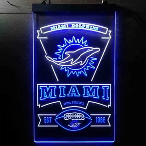 Miami Dolphins EST 1966 Neon-Like LED Sign