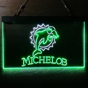 Miami Dolphins Michelob Neon-Like LED Sign