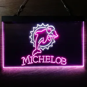 Miami Dolphins Michelob Neon-Like LED Sign