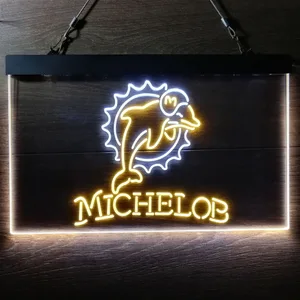 Miami Dolphins Michelob Neon-Like LED Sign