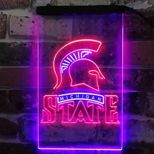 Michigan State Spartans Logo Neon-Like LED Sign