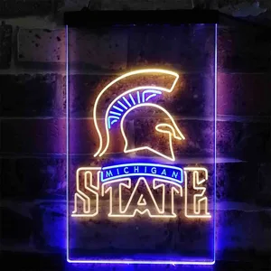 Michigan State Spartans Logo Neon-Like LED Sign