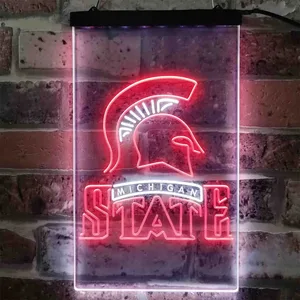 Michigan State Spartans Logo Neon-Like LED Sign