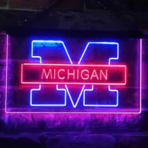 Michigan Wolverines Logo 1 Neon-Like LED Sign