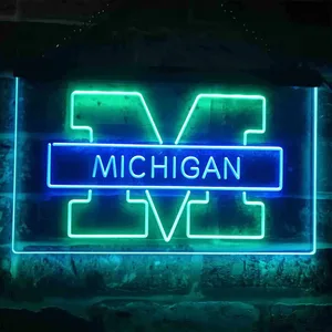 Michigan Wolverines Logo 1 Neon-Like LED Sign