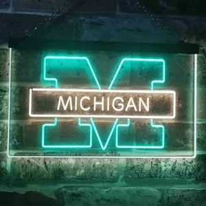 Michigan Wolverines Logo 1 Neon-Like LED Sign