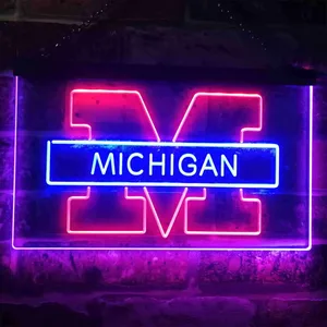 Michigan Wolverines Logo 1 Neon-Like LED Sign
