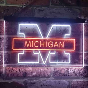 Michigan Wolverines Logo 1 Neon-Like LED Sign