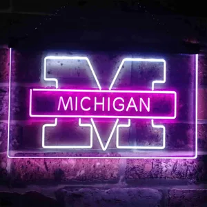 Michigan Wolverines Logo 1 Neon-Like LED Sign