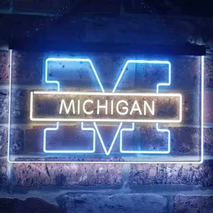 Michigan Wolverines Logo 1 Neon-Like LED Sign