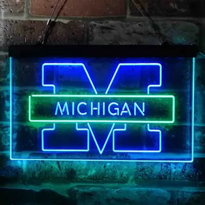 Michigan Wolverines Logo 2 Neon-Like LED Sign