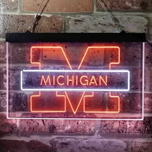 Michigan Wolverines Logo 2 Neon-Like LED Sign