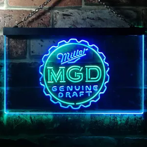 Miller Genuine Draft - Bottlecap Neon-Like LED Sign