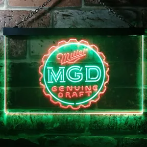 Miller Genuine Draft - Bottlecap Neon-Like LED Sign