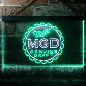 Miller Genuine Draft - Bottlecap Neon-Like LED Sign