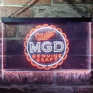 Miller Genuine Draft - Bottlecap Neon-Like LED Sign