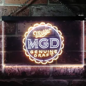 Miller Genuine Draft - Bottlecap Neon-Like LED Sign