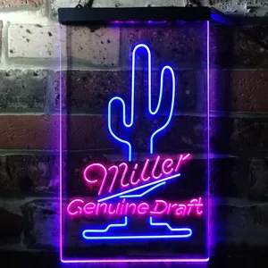 Miller Genuine Draft Cactus Neon-Like LED Sign