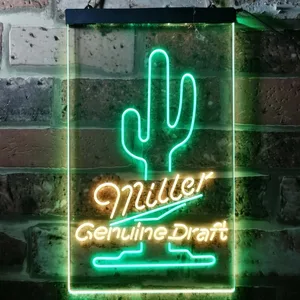 Miller Genuine Draft Cactus Neon-Like LED Sign