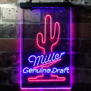 Miller Genuine Draft Cactus Neon-Like LED Sign