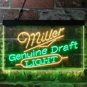 Miller Light Genuine Draft Neon-Like LED Sign