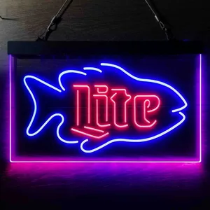 Miller Lite Fish Neon-Like LED Sign