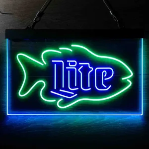 Miller Lite Fish Neon-Like LED Sign