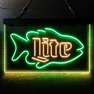 Miller Lite Fish Neon-Like LED Sign